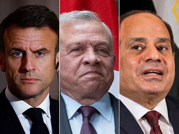 Leaders of France, Jordan, and Egypt call for Gaza ceasefire