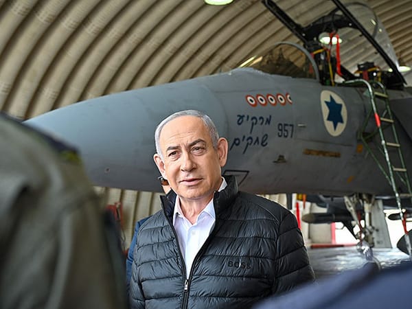 Netanyahu visits Tel Nof Airbase, addresses security situation