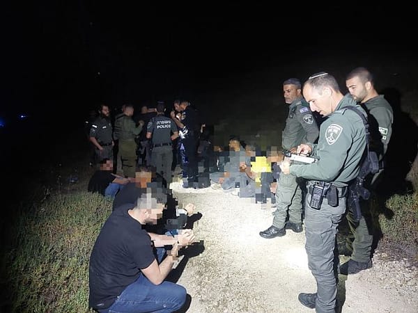 Police detain dozens of illegal Palestinian immigrants