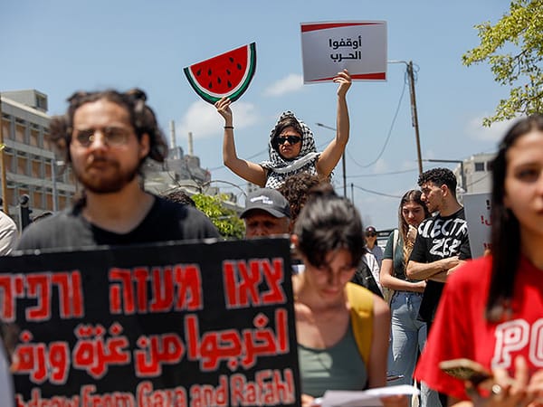 'Palestinian flags and Keffiyehs': protest at Tel Aviv University for Nakba Day