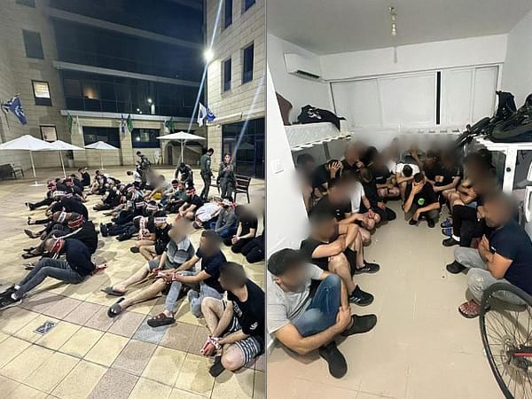 Jaffa police detain 60+ illegal immigrants from Palestinian Authority
