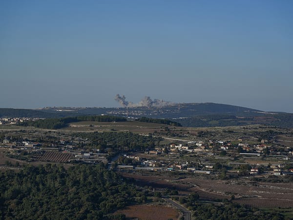 Rocket sirens in Moshav Dovev, Lebanon border