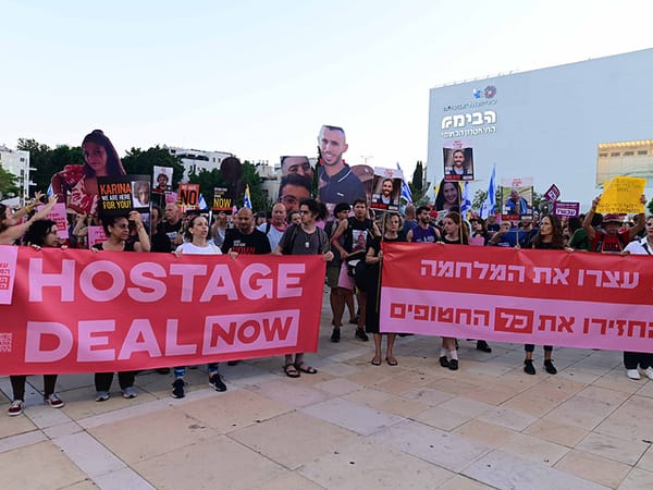 Hundreds rally in Tel Aviv in support of kidnapped hostages